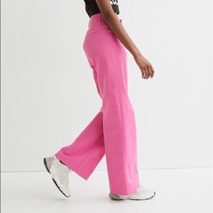 NWT H&M Pink Wide Leg Twill Pants